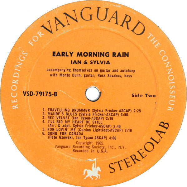 Ian & Sylvia : Early Morning Rain (LP,Album,Stereo)