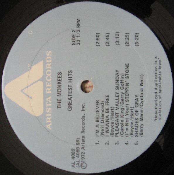 Monkees, The : Greatest Hits (LP,Compilation)