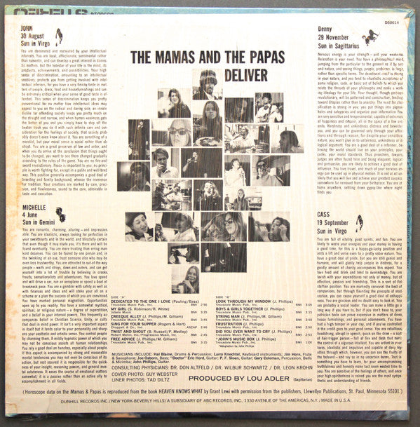 Mamas & The Papas, The : The Mamas & Papas Deliver (LP,Album,Repress,Mono)