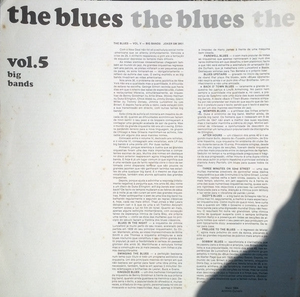 Various : The Blues Vol. 5 (Big Bands) (LP,Compilation,Reissue,Stereo)