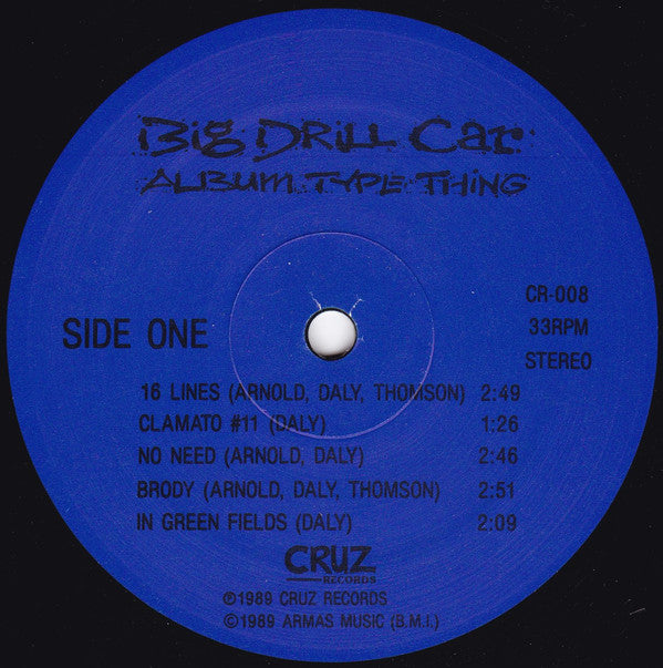 Big Drill Car : Album Type Thing (LP,Album,Stereo)