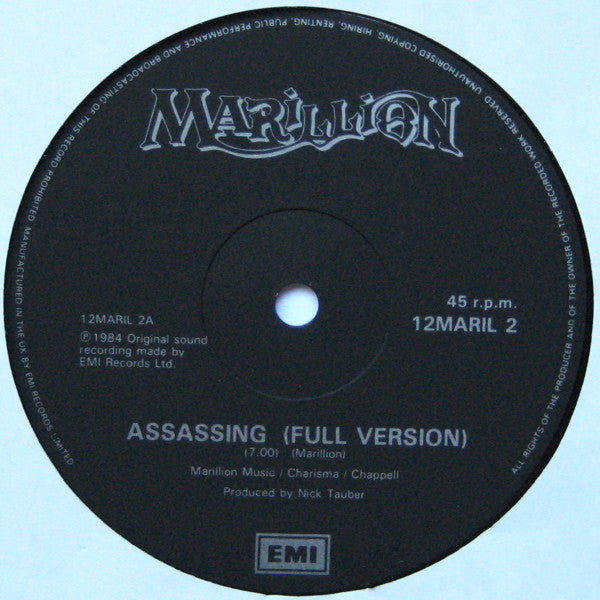 Marillion : Assassing (12",45 RPM,Single)