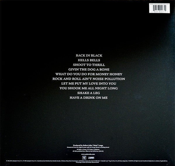 AC/DC : Back In Black (LP,Album,Reissue,Remastered)