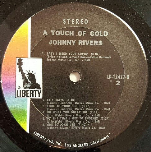 Johnny Rivers : A Touch Of Gold (LP,Compilation,Reissue)