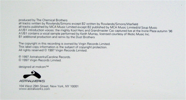 Chemical Brothers, The : Elektrobank (12",33 ⅓ RPM)