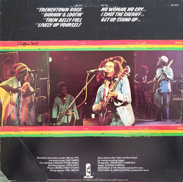 Bob Marley & The Wailers : Live! (LP,Album)