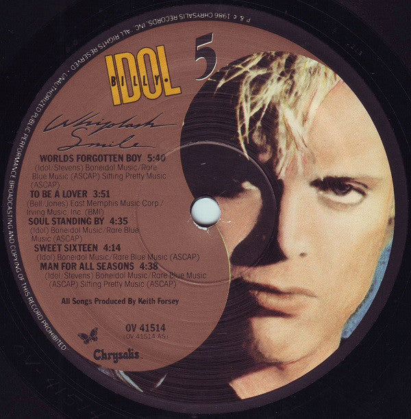 Billy Idol : Whiplash Smile (LP,Album)