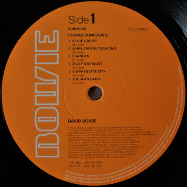 David Bowie : ChangesOneBowie (LP,Compilation,Reissue,Stereo)