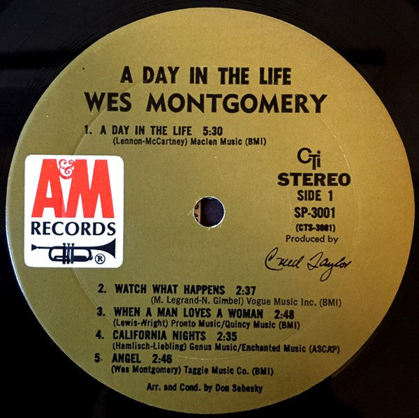 Wes Montgomery : A Day In The Life (LP,Album,Stereo)