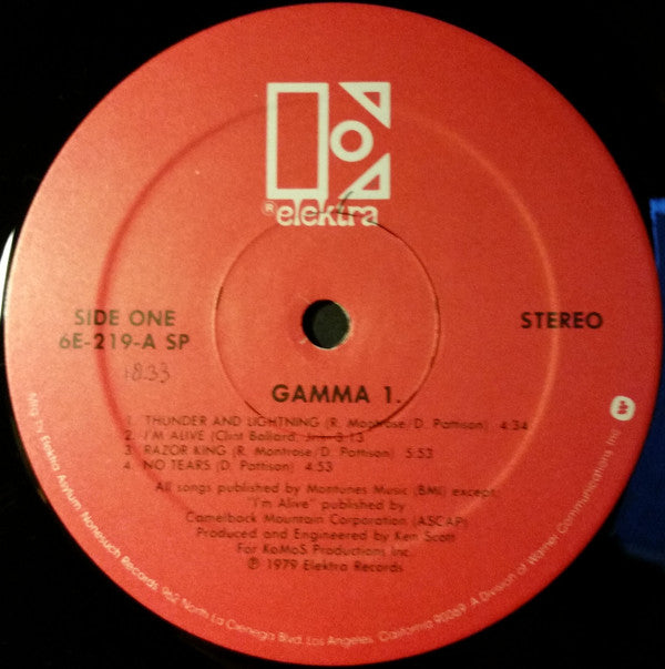 Gamma (5) : Gamma 1 (LP,Album)