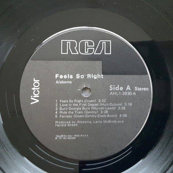 Alabama : Feels So Right (LP,Album)