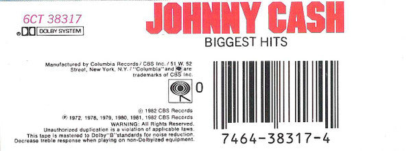 Johnny Cash : Biggest Hits (Compilation)