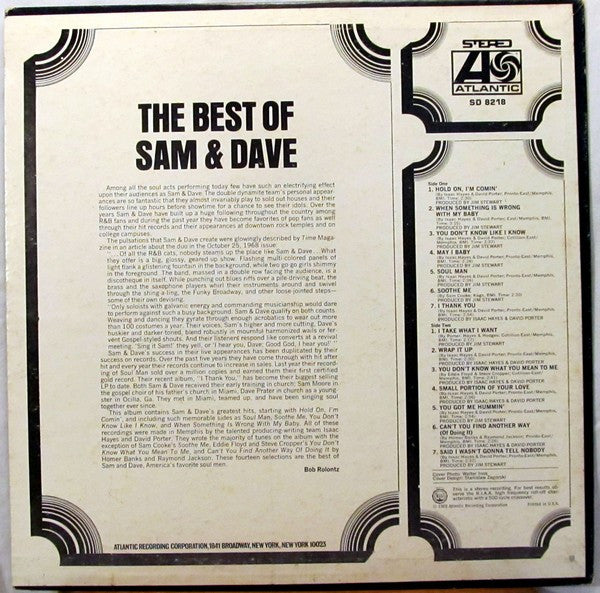 Sam & Dave : The Best Of Sam & Dave (LP,Compilation)