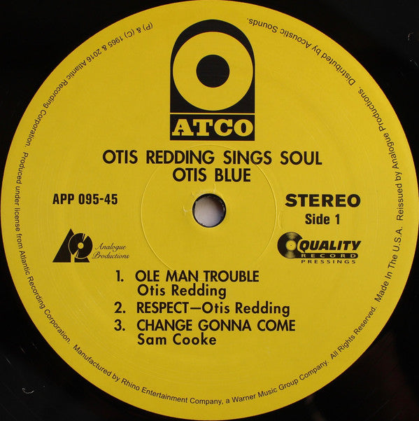 Otis Redding : Otis Blue / Otis Redding Sings Soul (12",45 RPM,Album,Reissue,Remastered,Stereo)