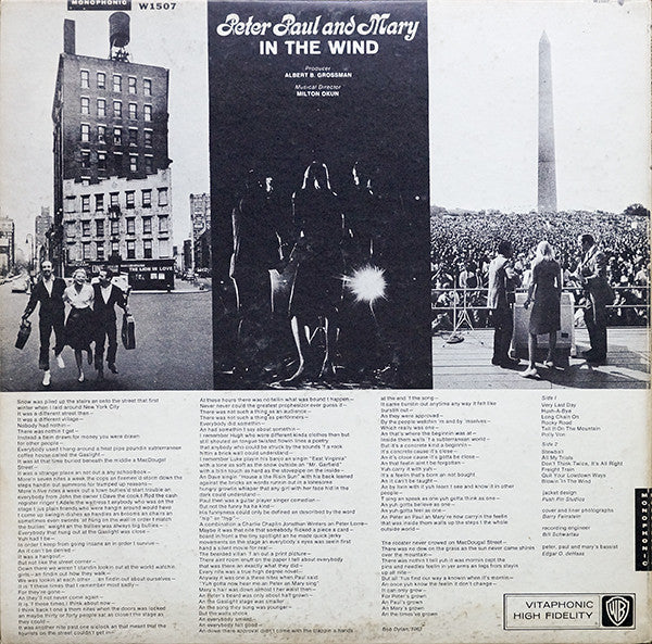 Peter, Paul & Mary : In The Wind (LP,Album,Mono)