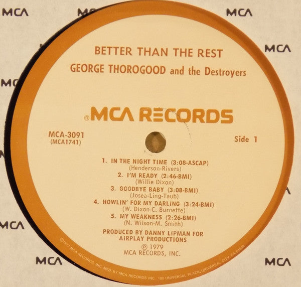 George Thorogood & The Destroyers : Better Than The Rest (LP,Album)