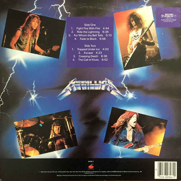Metallica : Ride The Lightning (LP,Album,Reissue)