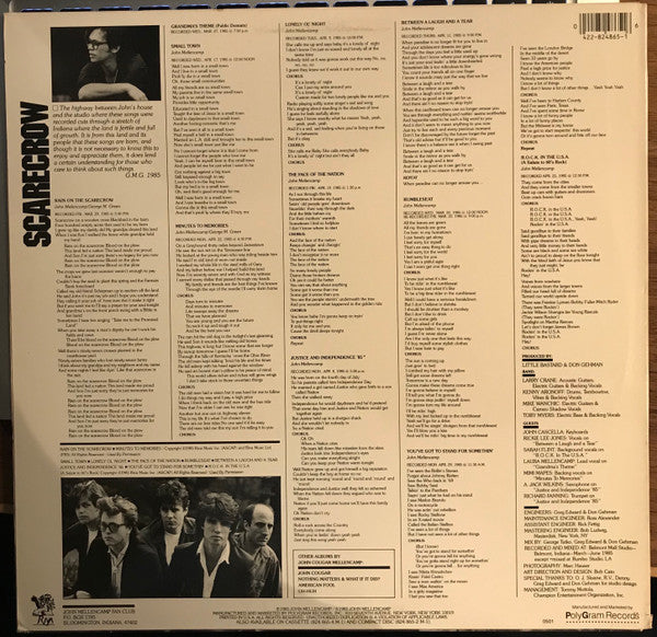 John Cougar Mellencamp : Scarecrow (LP,Album,Club Edition,Stereo)