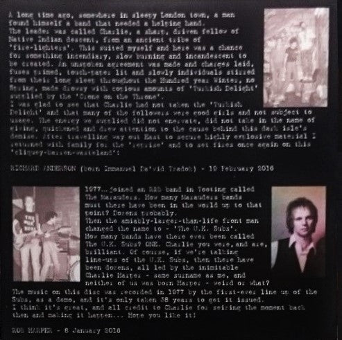 UK Subs : Summer 1977 Demo (7",45 RPM,Limited Edition,Numbered)