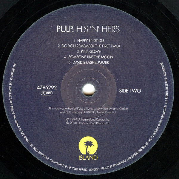 Pulp : His 'N' Hers (LP,Album,Reissue)