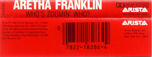 Aretha Franklin : Who's Zoomin' Who? (Album)