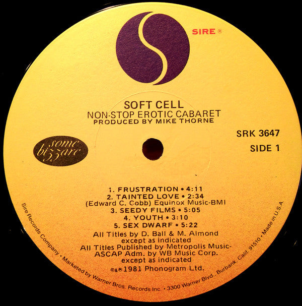 Soft Cell : Non-Stop Erotic Cabaret (LP,Album)