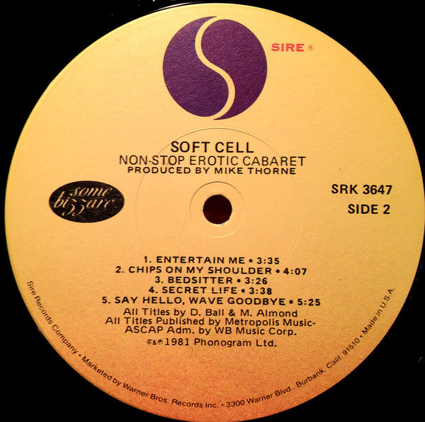 Soft Cell : Non-Stop Erotic Cabaret (LP,Album)
