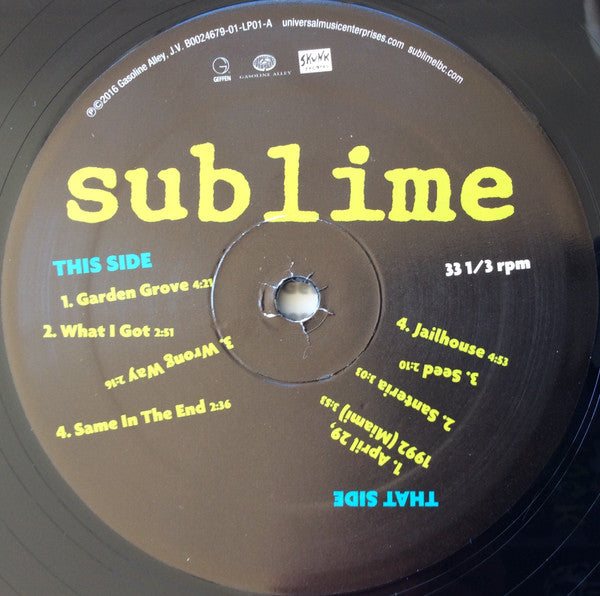 Sublime (2) : Sublime (LP,Album,Reissue,Remastered)