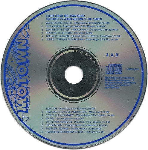 Various : Every Great Motown Song: The First 25 Years - Volume 1: The 1960's (Compilation)