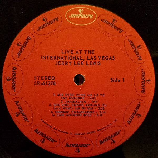 Jerry Lee Lewis : Live At The International, Las Vegas (LP,Album,Stereo)