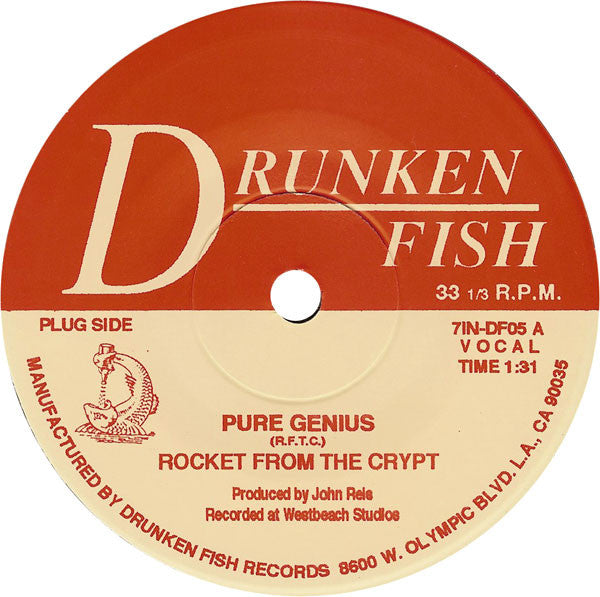 Rocket From The Crypt : Pure Genius (7",33 ⅓ RPM,Single)