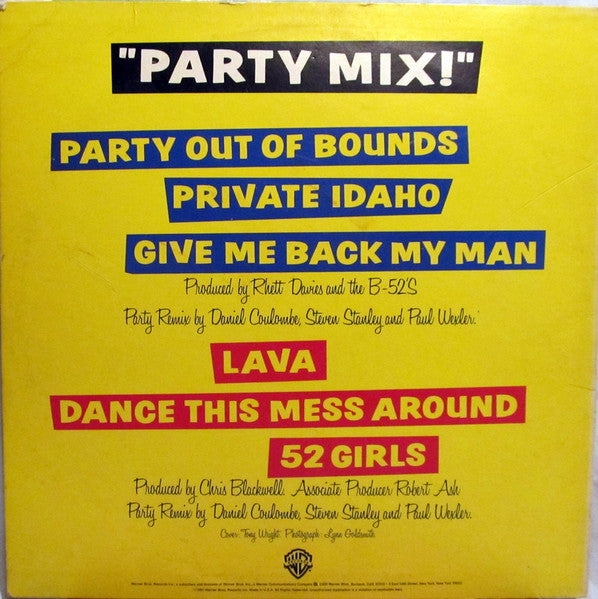 B-52's, The : Party Mix! (LP,Mini-Album,Mixed)