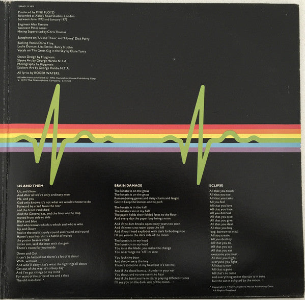 Pink Floyd : The Dark Side Of The Moon (LP,Album,Repress)