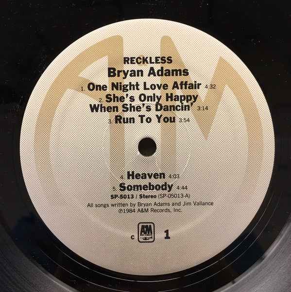 Bryan Adams : Reckless (LP,Album)