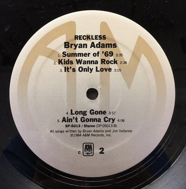 Bryan Adams : Reckless (LP,Album)