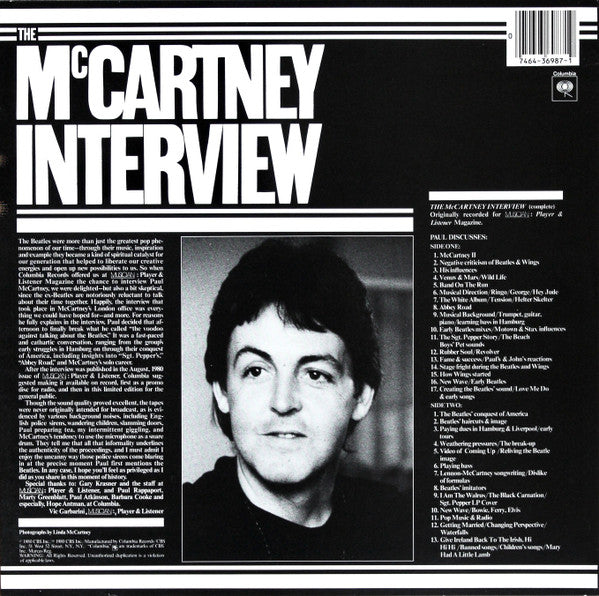 Paul McCartney : The McCartney Interview (LP,Stereo)
