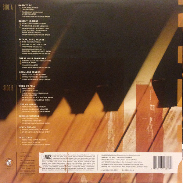 David Bazan : Curse Your Branches (LP,Album,Reissue)