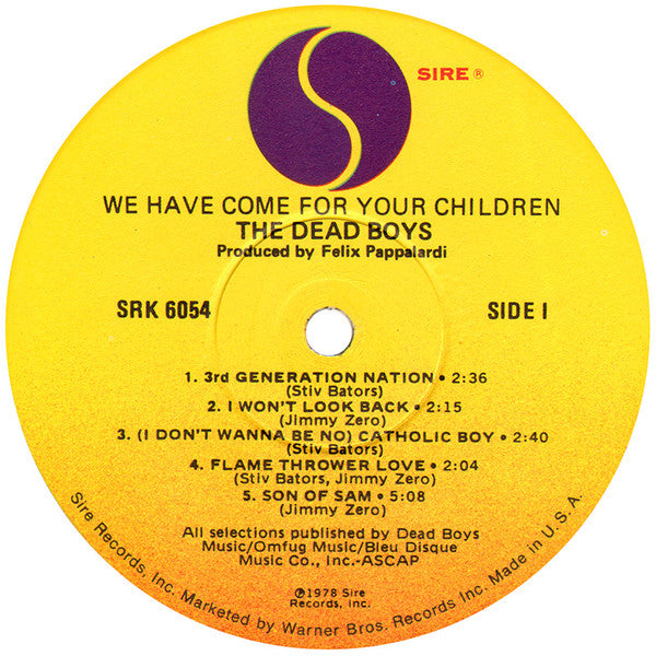 Dead Boys, The : We Have Come For Your Children (LP,Album)