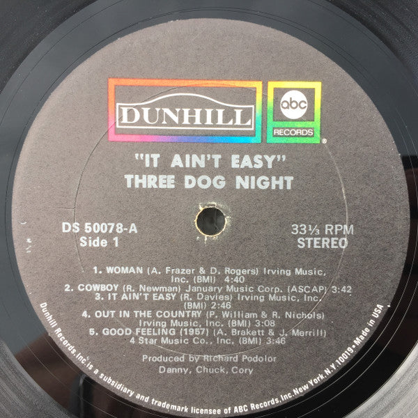 Three Dog Night : It Ain't Easy (LP,Album)