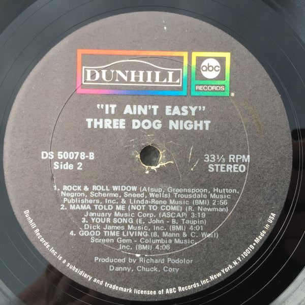 Three Dog Night : It Ain't Easy (LP,Album)