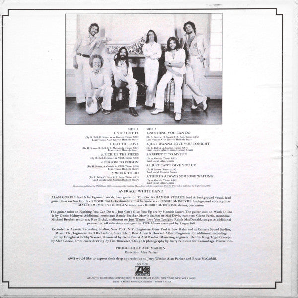 Average White Band : AWB (LP,Album,Stereo)