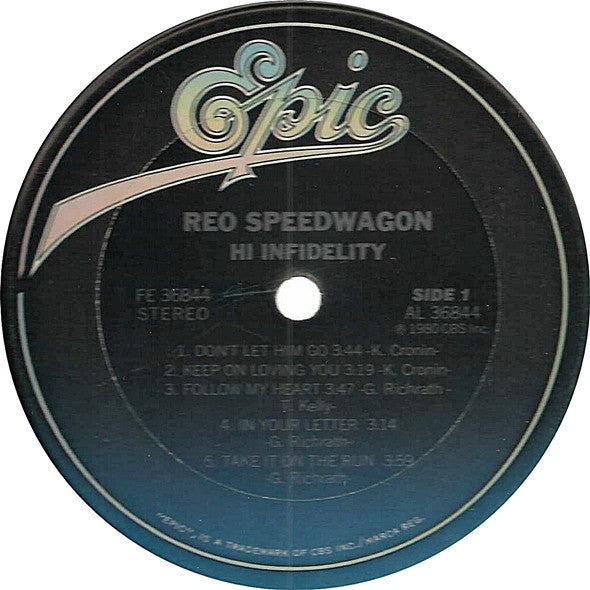 REO Speedwagon : Hi Infidelity (LP,Album,Stereo)