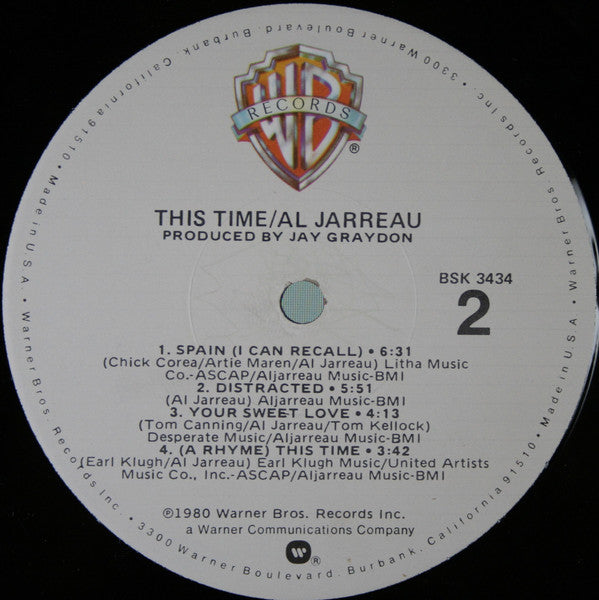 Al Jarreau : This Time (LP,Album)