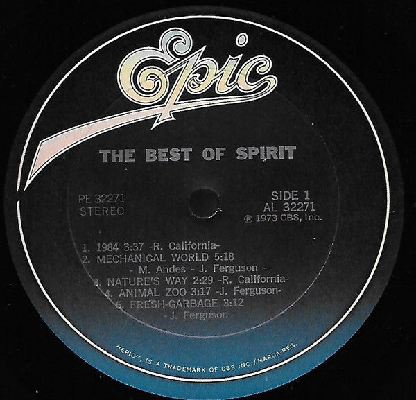 Spirit (8) : The Best Of Spirit (LP,Compilation,Reissue,Stereo)