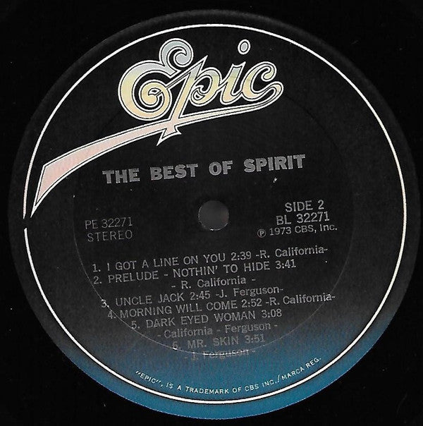 Spirit (8) : The Best Of Spirit (LP,Compilation,Reissue,Stereo)