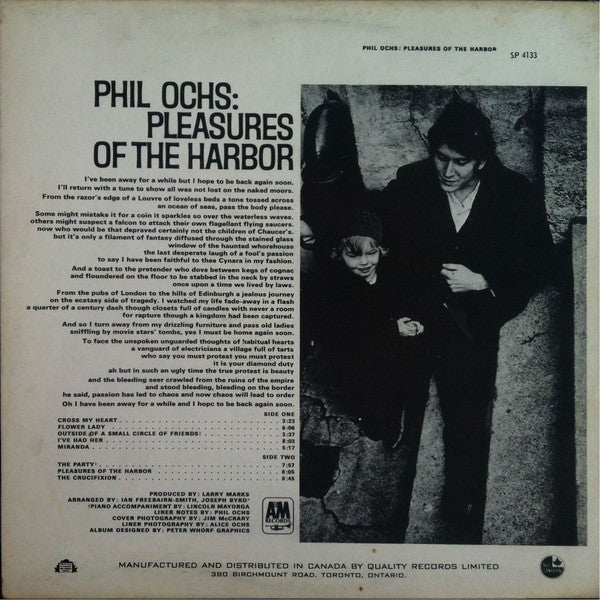 Phil Ochs : Pleasures Of The Harbor (LP,Album,Stereo)