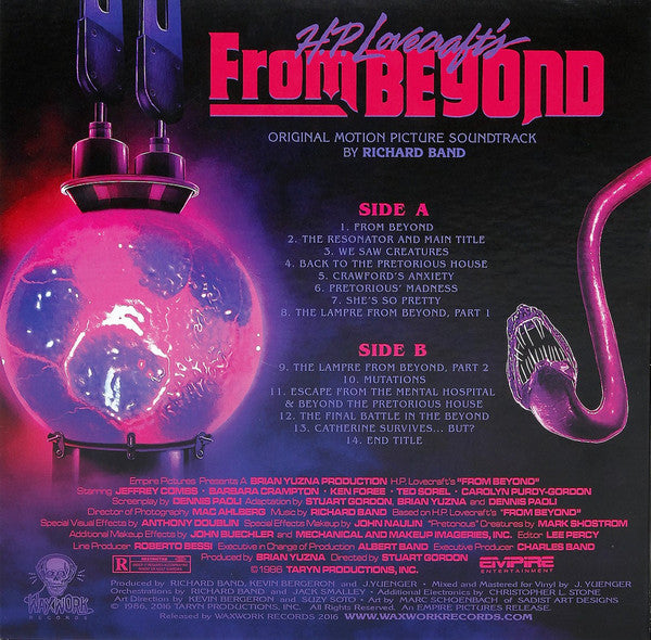 Richard Band : H.P. Lovecraft's From Beyond (Original Motion Picture Soundtrack) (LP,Album,Reissue,Remastered)