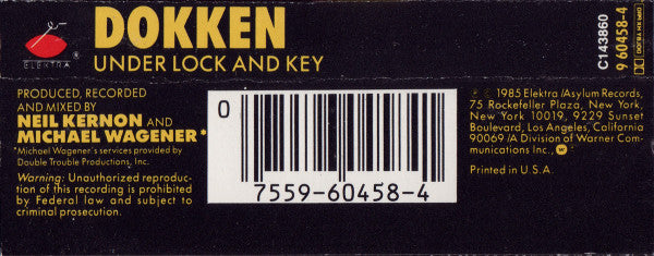 Dokken : Under Lock And Key (Album,Club Edition)