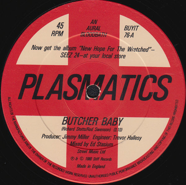Plasmatics (2) : Butcher Baby (12",45 RPM,Single)