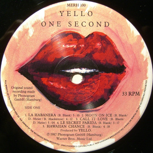 Yello : One Second (LP,Album)